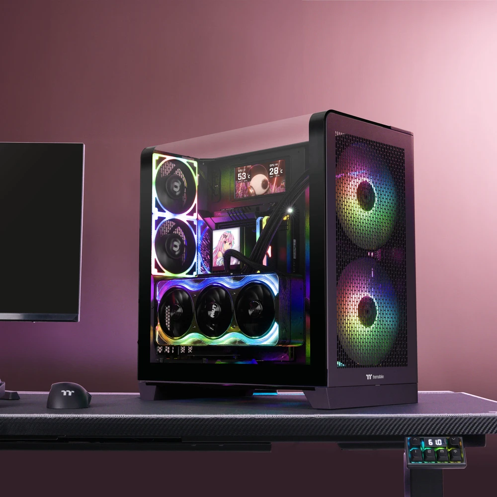 Midi Thermaltake View 390 Air Juodas