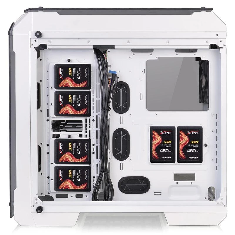 Thermaltake View 71 Riing grūdintas stiklas, sniegas
