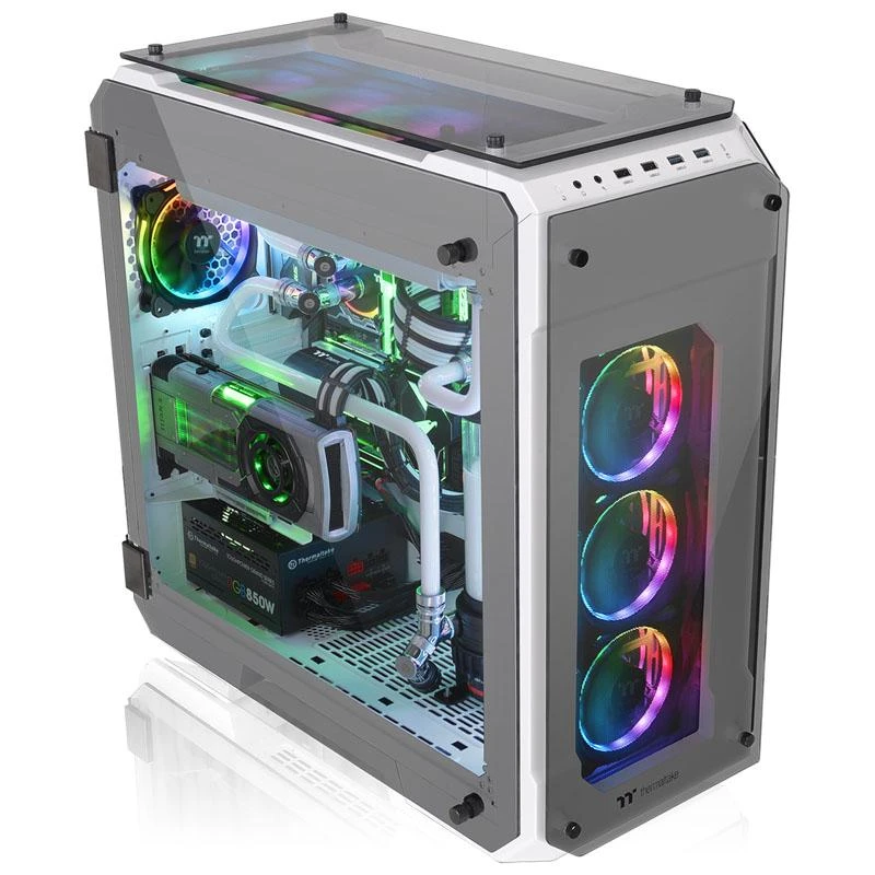Thermaltake View 71 Riing grūdintas stiklas, sniegas