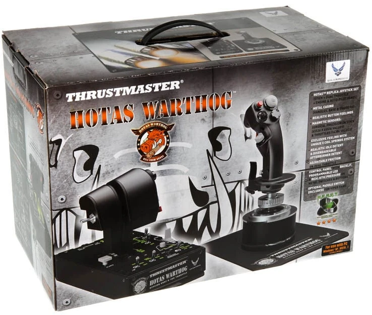 Thrustmaster HOTAS WARTHOG Vairalazdė ir akceleratoriaus valdiklis, Juodas