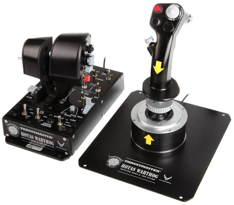 Thrustmaster HOTAS WARTHOG Vairalazdė ir akceleratoriaus valdiklis, Juodas