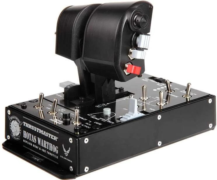 Thrustmaster HOTAS WARTHOG Vairalazdė ir akceleratoriaus valdiklis, Juodas