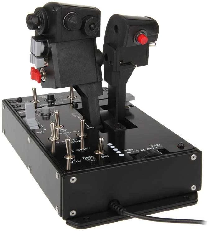 Thrustmaster HOTAS WARTHOG Vairalazdė ir akceleratoriaus valdiklis, Juodas