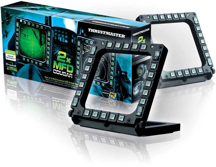 „Thrustmaster MFD Cougar Pack“ „USB Cockpit Panels“ – JAV oro pajėgų F-16 MFD kopijos