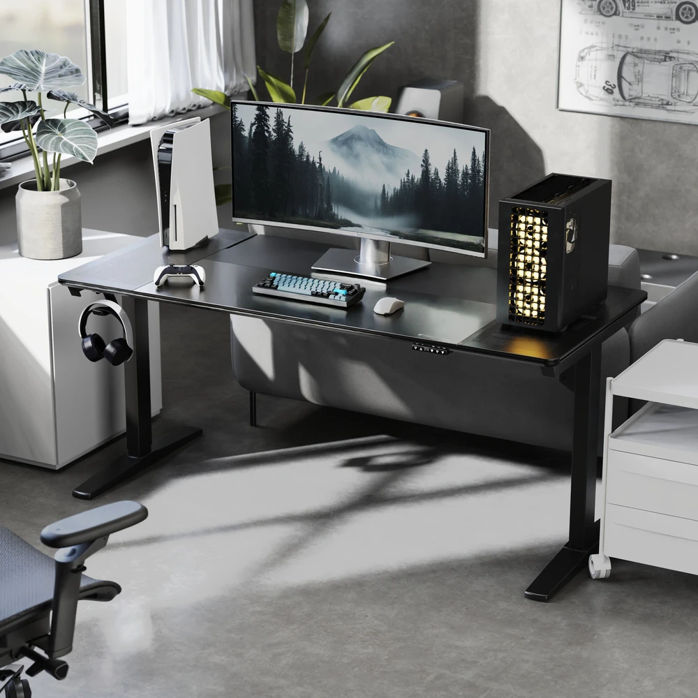 TX3 ThunderX3 LAB-X Gaming Desk, Height-Adjustable - Juodas