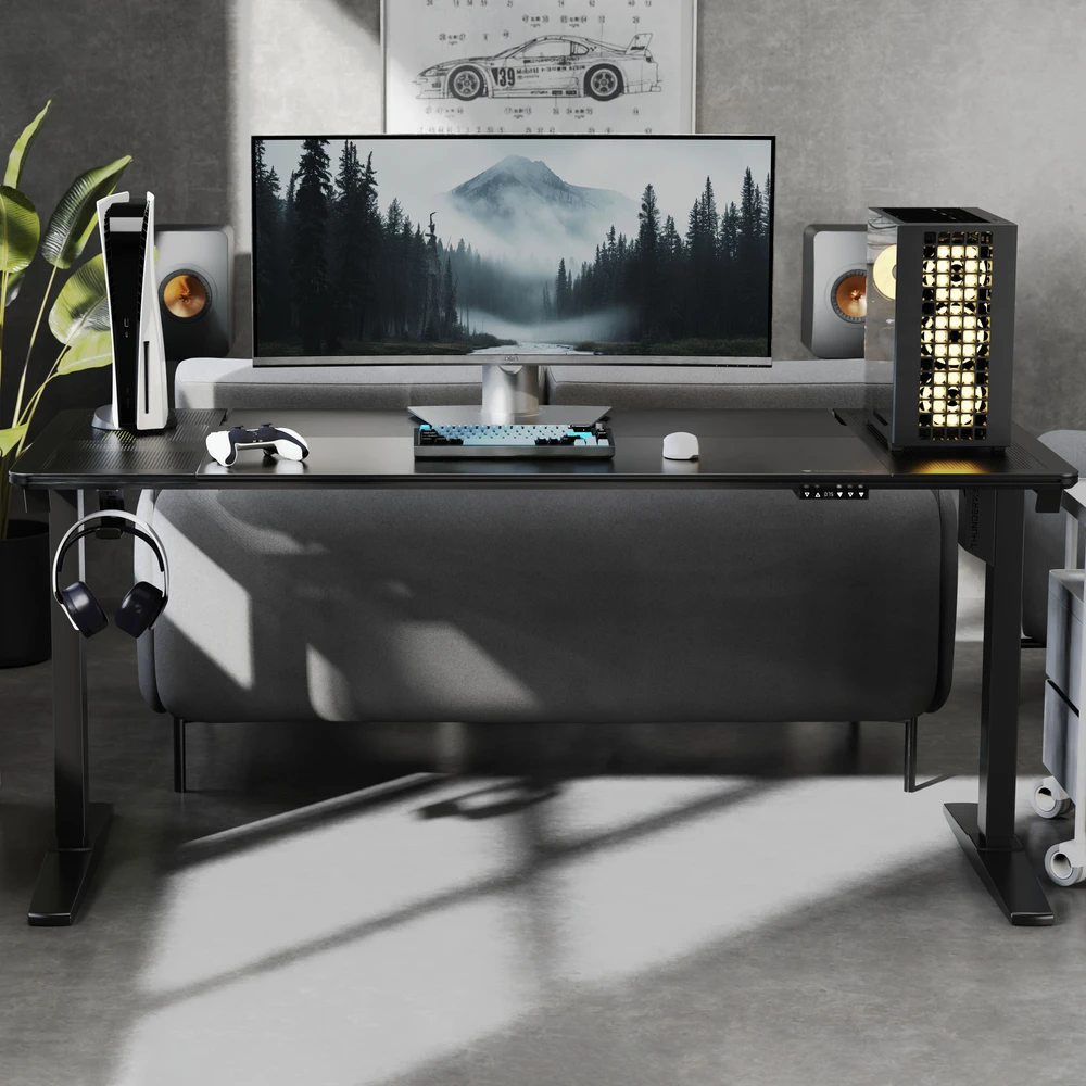 TX3 ThunderX3 LAB-X Gaming Desk, Height-Adjustable - Juodas