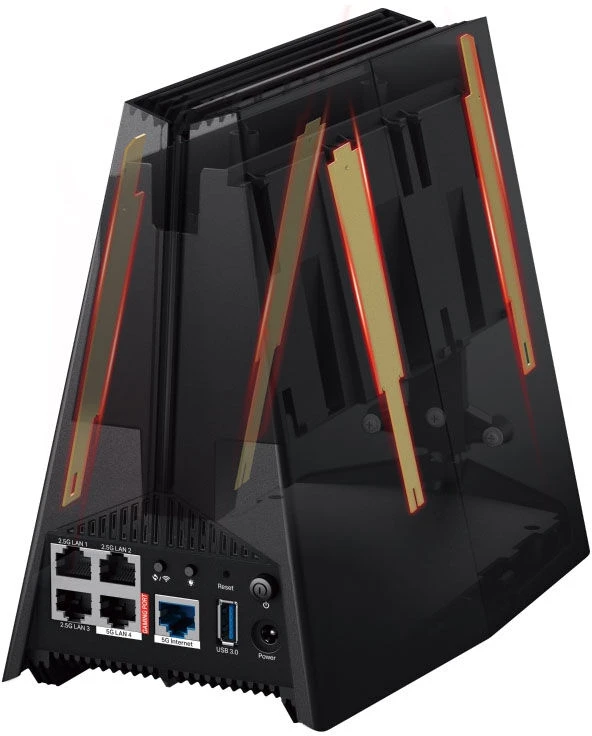 Maršrutizatorius TP-Link Archer GE550 Gaming-router, Tri-Band WiFi 7, 9.220 Mbit/s, Mesh, RGB - juodas