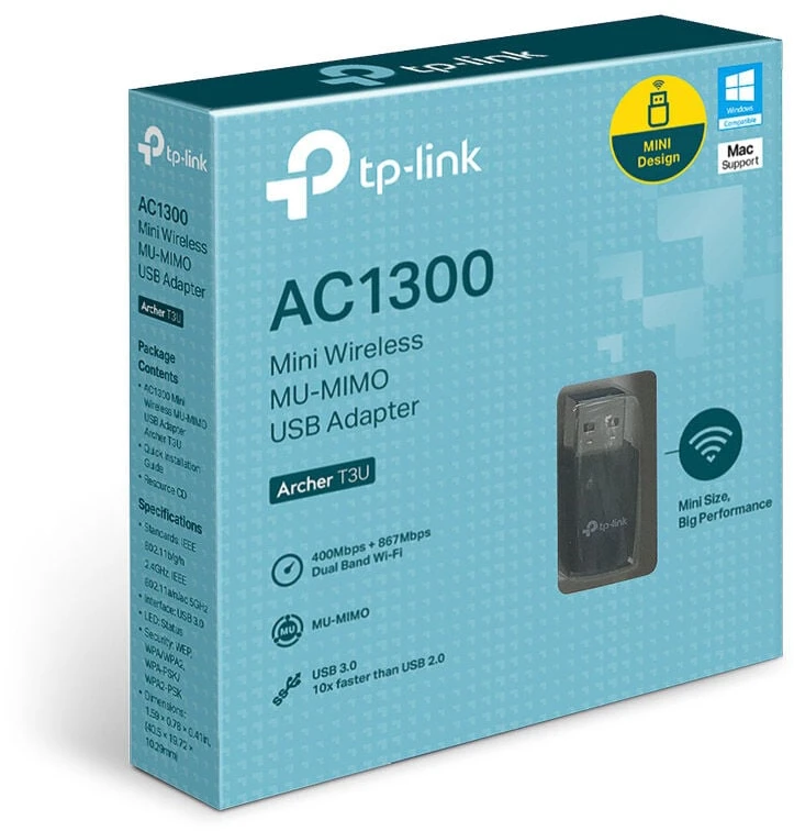 TP-LINK AC1300 WiFi USB adapteris