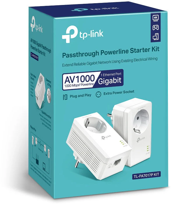 Maršrutizatorius TP-Link TL-PA7019P KIT 1000 Mbit/s Ethernet LAN jungtis Balta 2 vnt.