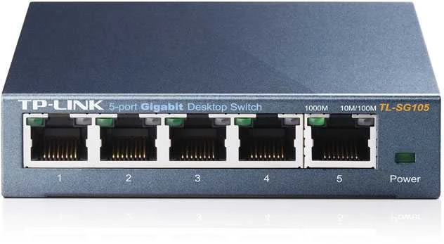 Šakotuvas Komutatorius TP-LINK, 5-port, metalinis korpusas, juodas / TL-SG105
