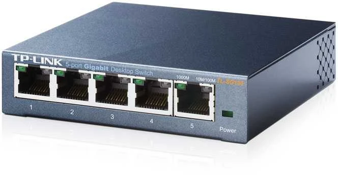 Šakotuvas Komutatorius TP-LINK, 5-port, metalinis korpusas, juodas / TL-SG105