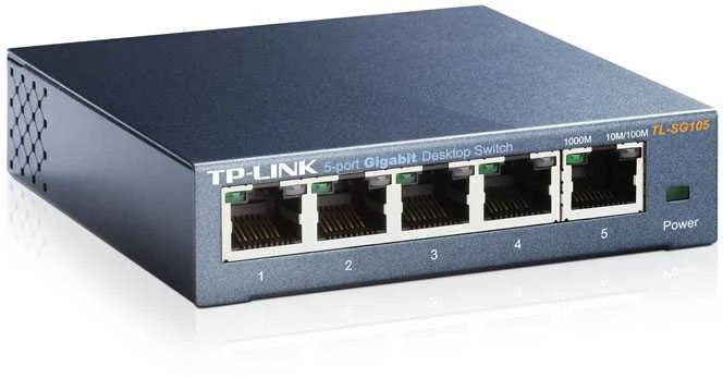 Šakotuvas Komutatorius TP-LINK, 5-port, metalinis korpusas, juodas / TL-SG105