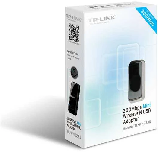 TP-LINK N300 WLAN Mini-USB adapteris, 2,4 GHz, 802.11b/g/n, QSS mygtukas, Autorun įrankis, palaiko Windows XP/Vista/7/8 ir MacOS
