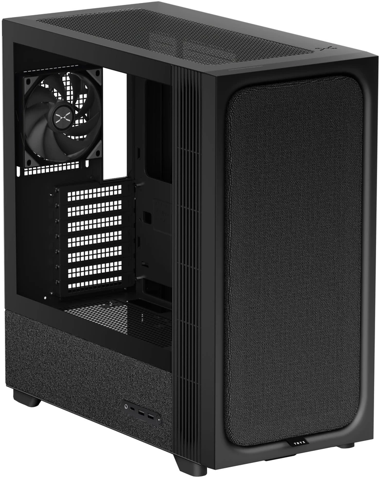 TRYX FLOVA F50 PC Case, ATX, Tempered Glass – Juodas