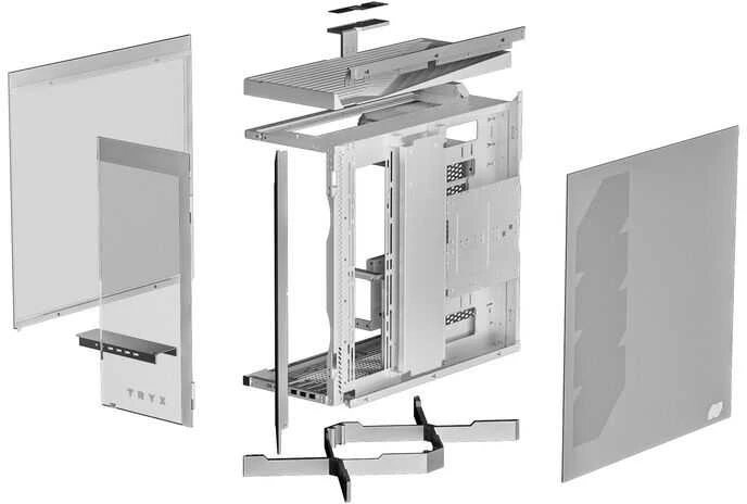 TRYX LUCA L70 kompiuterio korpusas, Mid-Tower, E-ATX, Tempered Glass – baltos spalvos