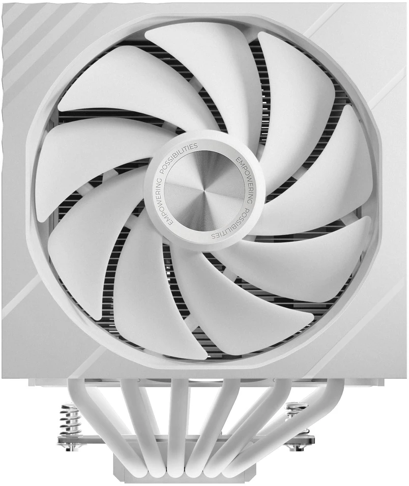 TRYX TURRIS T620 procesoriaus oro aušintuvas, dviejų bokštų, su 5 colių ekranu ir 120 mm, Baltas