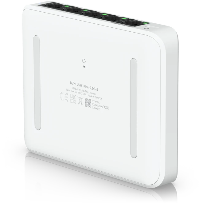 Šakotuvas UBIQUITI COMPACT, 5 PRIESTŲ 2,5G JUNGIKLIS, GALIMAS MAITINTI SU POE ARBA USB-C ADAPTERIU.