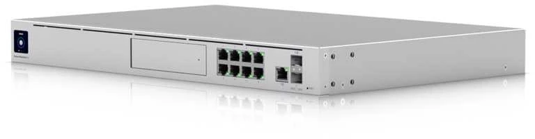 Šakotuvas UBIQUITI UDM-PRO UNIFI DREAM MACHINE 8 PORT SWITCH DAUGIŲ PROGRAMŲ SISTEMA SU 3,5 HDD IŠPLĖTIMU DUAL WAN 10G SFP+ IR 1G RJ45