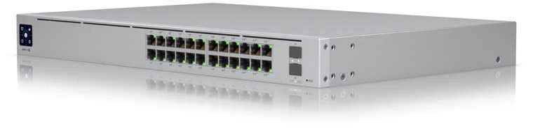 Maršrutizatorius UBIQUITI USW-Pro-24-POE UniFi komutatorius, 24 x 400 W, 24 gigabito RJ45 prievadai, 2 SFP+ prievadai, PoE++