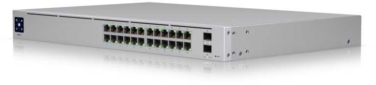 Šakotuvas UBIQUITI USW-Pro-24 valdomas jungiklis 24x 10/100/1000 2x SFP+ 1,3 colio ekranas