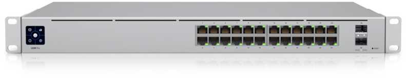 Šakotuvas UBIQUITI USW-Pro-24 valdomas jungiklis 24x 10/100/1000 2x SFP+ 1,3 colio ekranas