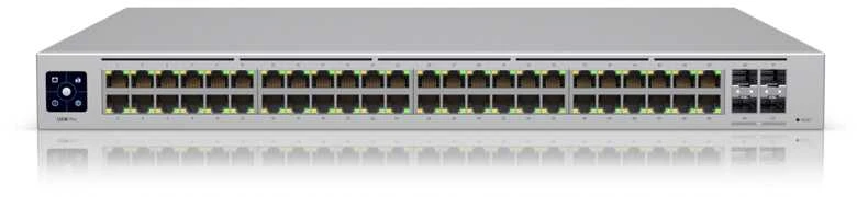Šakotuvas UBIQUITI 48 prievadų Gigabit UniFi L3 jungiklis + 4x 10GbE SFP+ jungtys