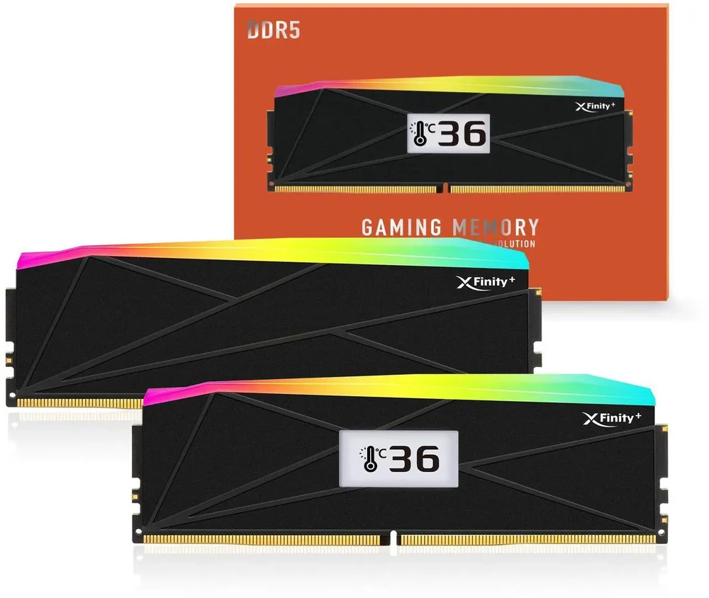 V-Color Manta XFinity+ aRGB DDR5-6400 RAM, CL32, XMP/EXPO - 32 GB dviejų modulių rinkinys, juodas