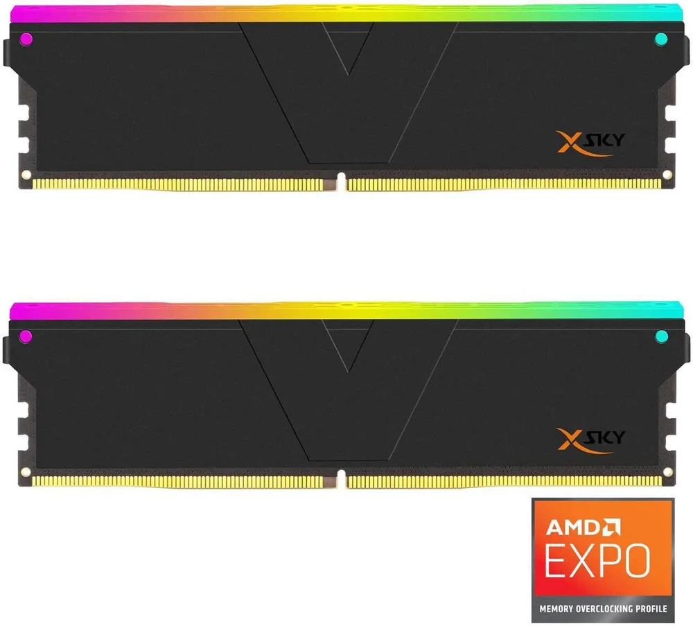 V-Color Manta XSky DDR5-6000 RAM, CL28, EXPO - 32 GB Dual-Kit, Juodas