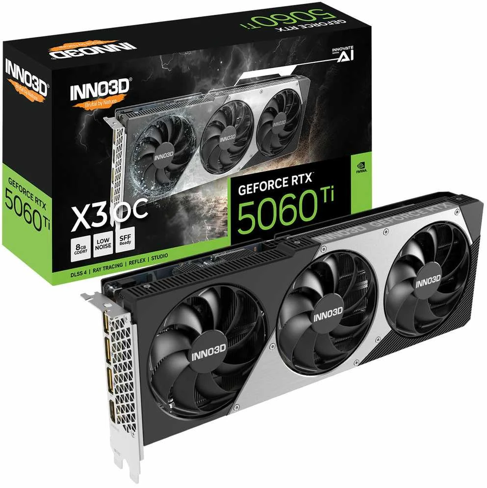 Vaizdo plokštė INNO3D GeForce RTX 5060 Ti Twin X3 8GB OC DLSS4