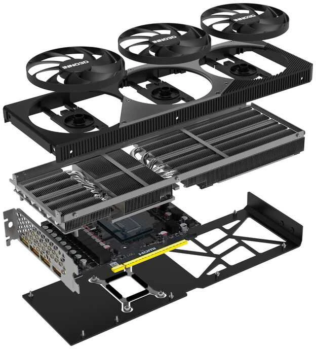 Vaizdo plokštė INNO3D GeForce RTX 5070 Ti X3 16GB DLSS 4