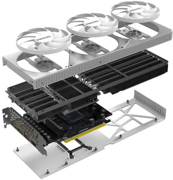 Vaizdo plokštė „Inno3D GeForce RTX 5080 X3 OS“ balta NVIDIA 16 GB GDDR7