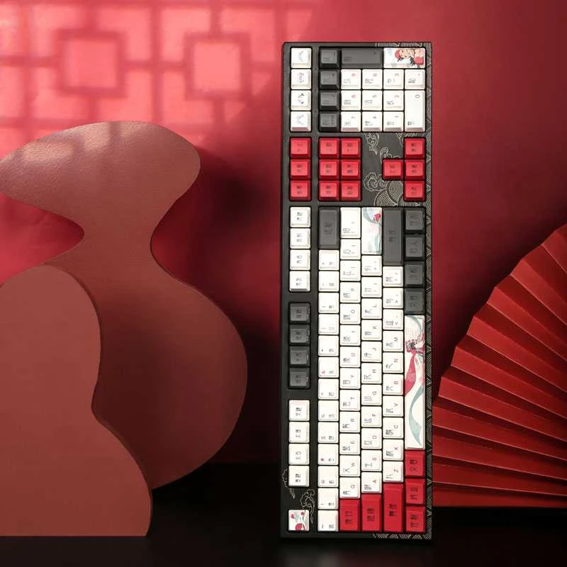 Varmilo VEA108 Beijing Opera žaidimų klaviatūra MX-Brown, baltos spalvos LED - US išdėstymas