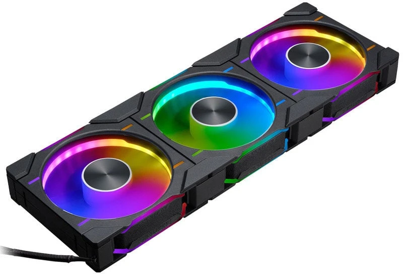 Ventiliatorius PHANTEKS D30 PWM Regular Airflow D-RGB Fan - 120mm, juodas + 3-pack