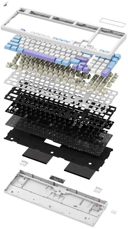 Endgame Gear VGN V98Pro V2 Klaviatūra žaidimams, Crystal Wine - Sea Salt (US)