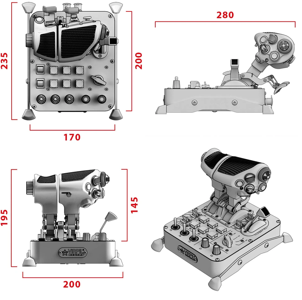 Abena Virpil Controls MongoosT-50CM3 droselio svirtis