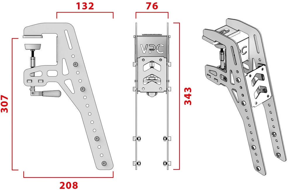 Virpil Controls Desk Mount – juodas, L
