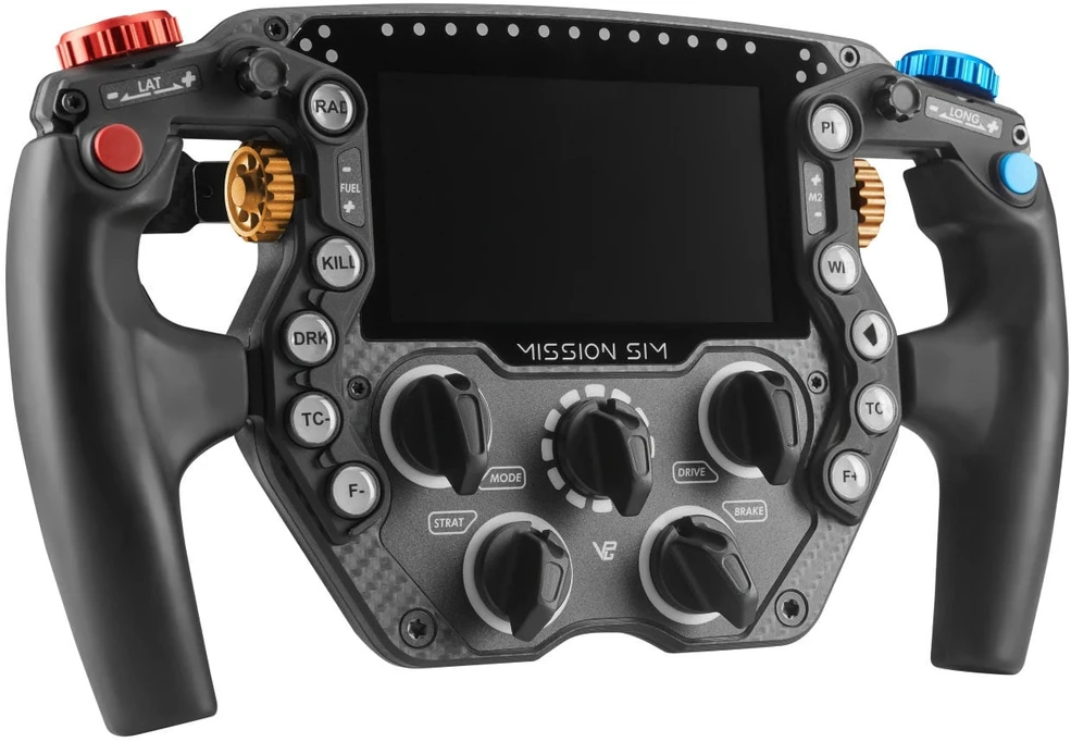 VPG Sim Mission Sim Steering Wheel, 5-inch Touch Ekranas, ARGB, 290mm – Juodas