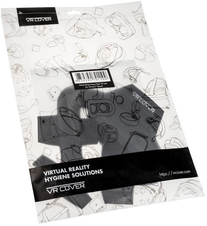 Vr Cover VR dangtelio „Oculus Quest“ galvos dirželio putplasčio pakaitalas (10 mm)