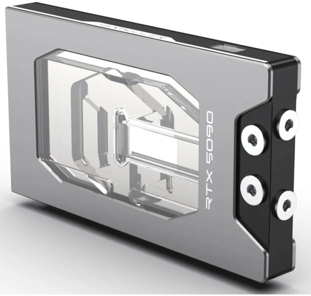 „Watercool Heatkiller V Pro GPU“ vandens aušinimo sistema RTX 5090, „Palit“ ir „Gainward“, ARGB - nikelis + akrilas, sidabrinė