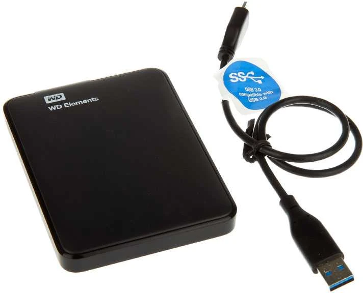Išorinis kietasis diskas Western Digital Elements HDD 1TB USB3, Juodas