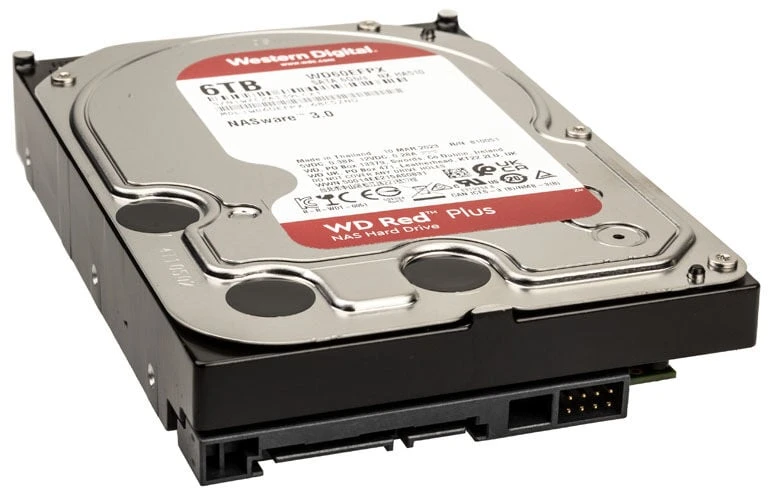 Sandisk WD Raudona Plus 6TB SATA 6Gb/s 3.5 colio 258MB cache vidinis HDD diskas, urmu