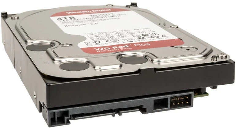 Sandisk WD Raudona Plus 4TB SATA 6Gb/s 3.5 colio 258MB talpyklos vidinis HDD diskas, didmeninis