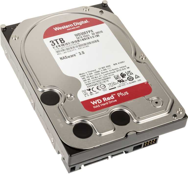 Sandisk „Western Digital Raudona Plus“, SATA 6G, „Intellipower“, 3,5 colio – 3 TB