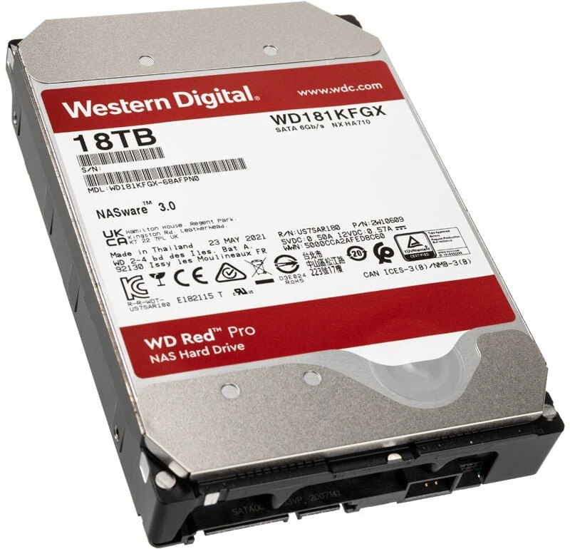 Sandisk WD Raudona Pro 18TB 6Gb/s SATA 512MB Cache Internal 3.5inch HDD bulk