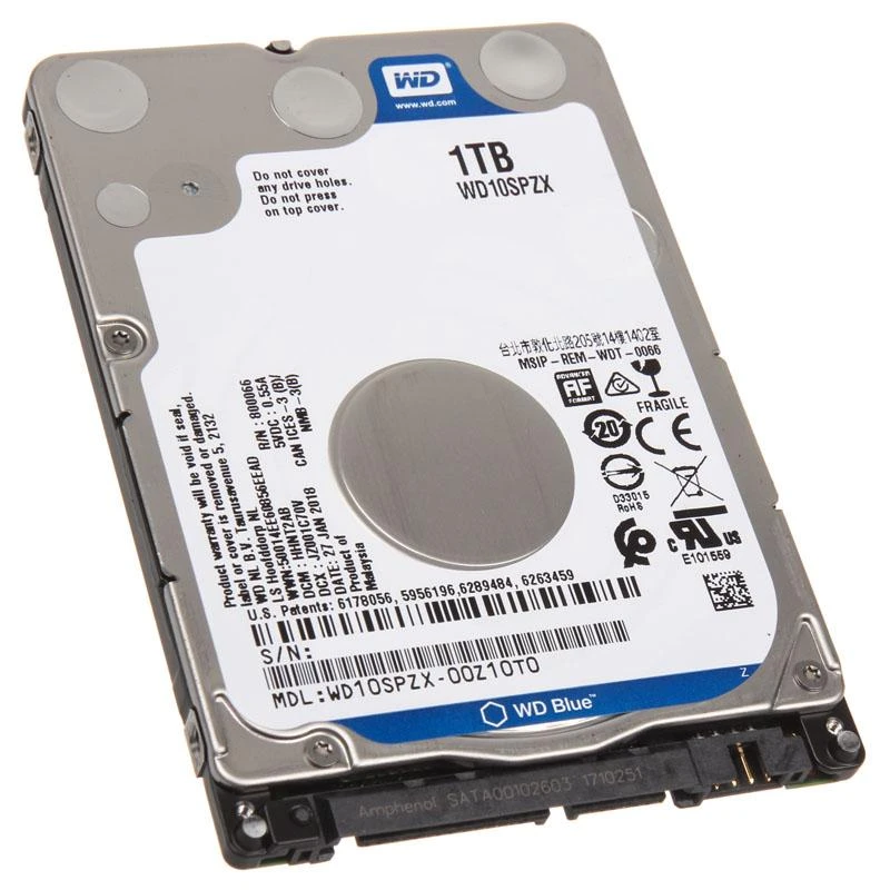 Sandisk WD Mėlyna Mobile 1TB HDD 5400rpm SATA serial ATA 6Gb/s 128MB cache 2,5inch 7mm Heigth RoHS compliant intern Bulk