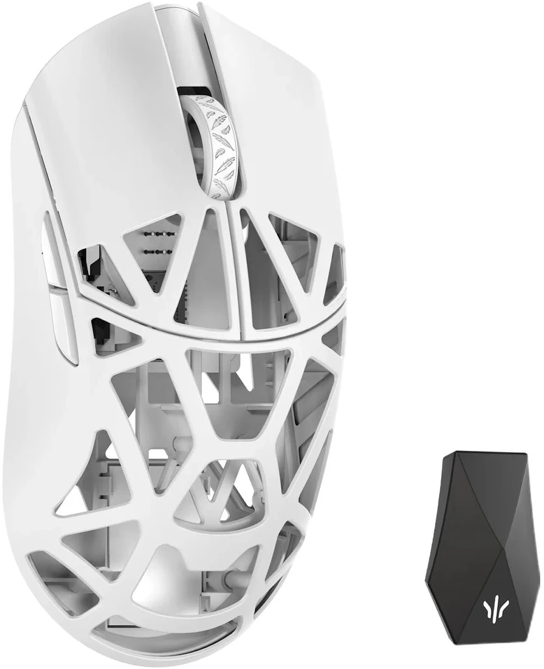 WL Pelė WLMOUSE Beast X Max Solid Sides Pelė žaidimams, Omron Optinė Switches – baltas