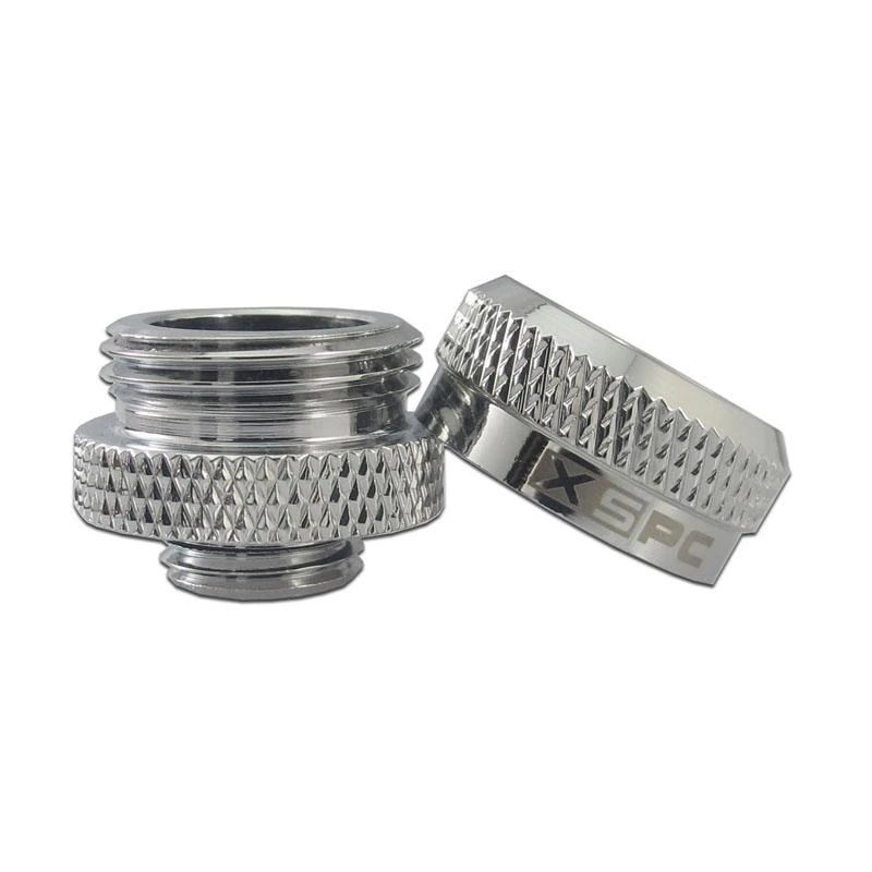 XSPC jungtis G1/4" jungtimi prie 14 mm kieto vamzdžio, chromuota - 8 vnt.