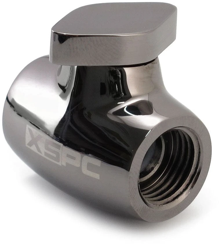 XSPC G1/4 Ball Valve – Brass, Juodas-Chrome