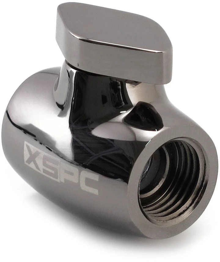 XSPC G1/4 Ball Valve – Brass, Juodas-Chrome