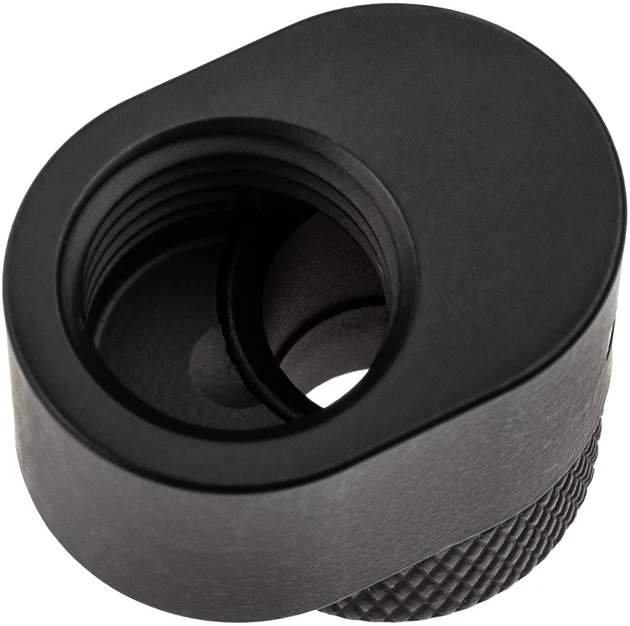 XSPC G1/4 rotacinis 7 mm ofsetinis jungiamasis elementas – matinis juodas